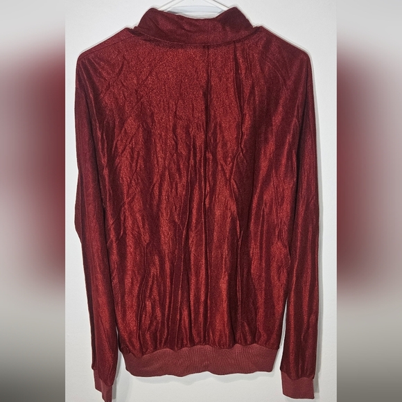 Vintage J. blair Orange Menswear Pocket Sweater 1/4 Zip Large Made In Usa B8 - Picture 2 of 5